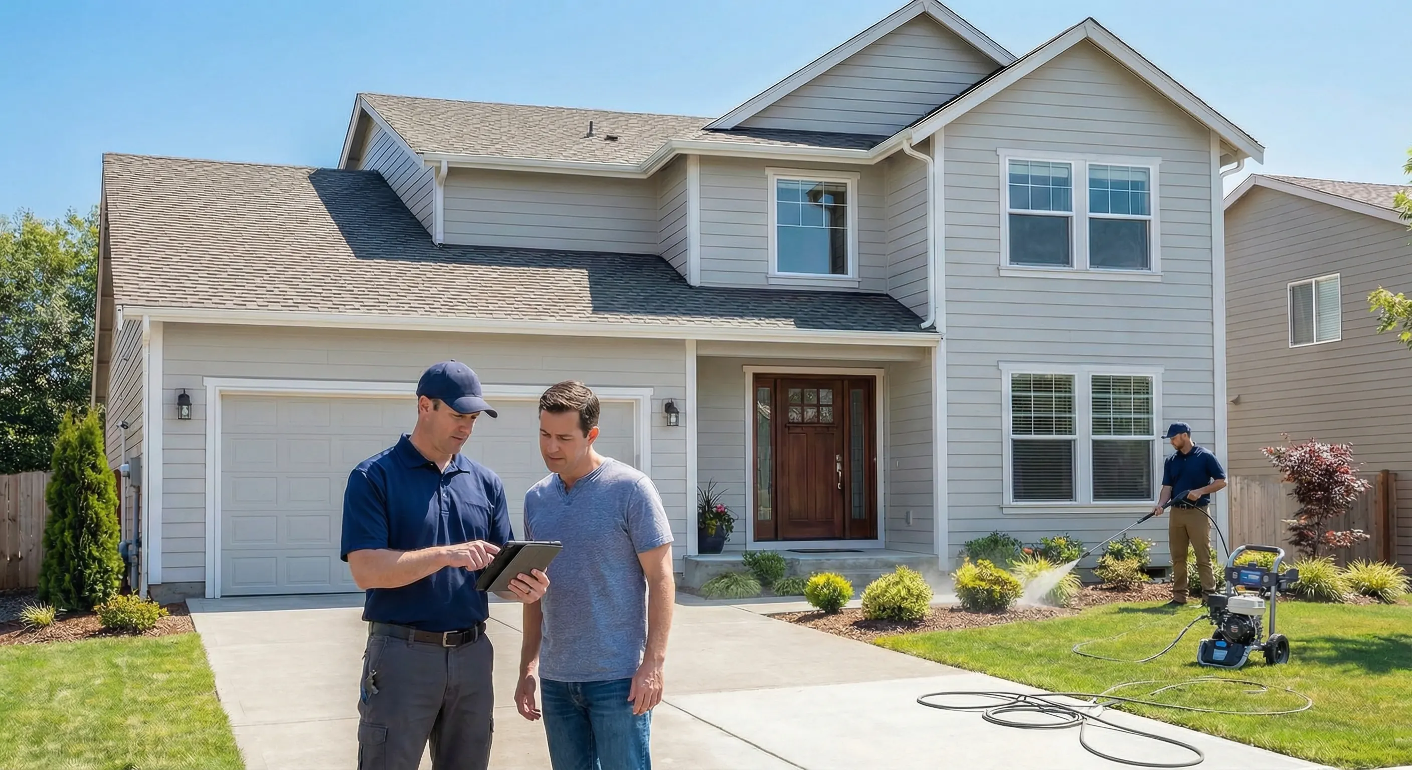 Pressure washing service